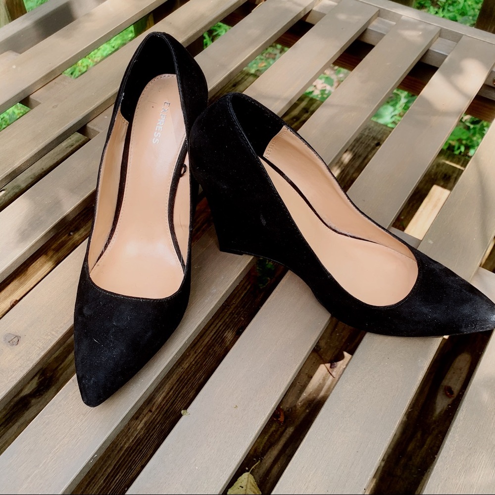 Vegan Suede Wedges